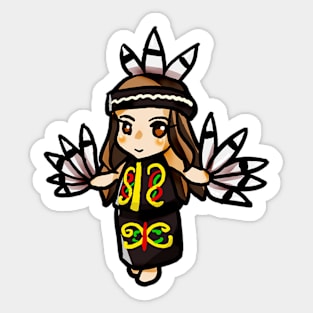 Dayak Girl Sticker